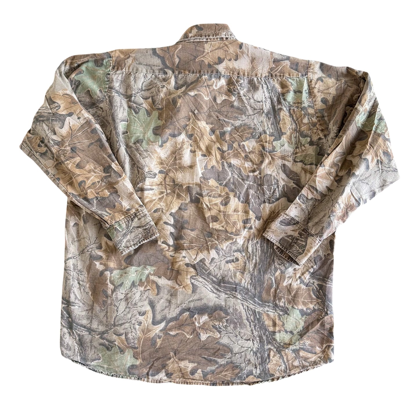 RedHead Woodland Camouflage Button Up Shirt, Large