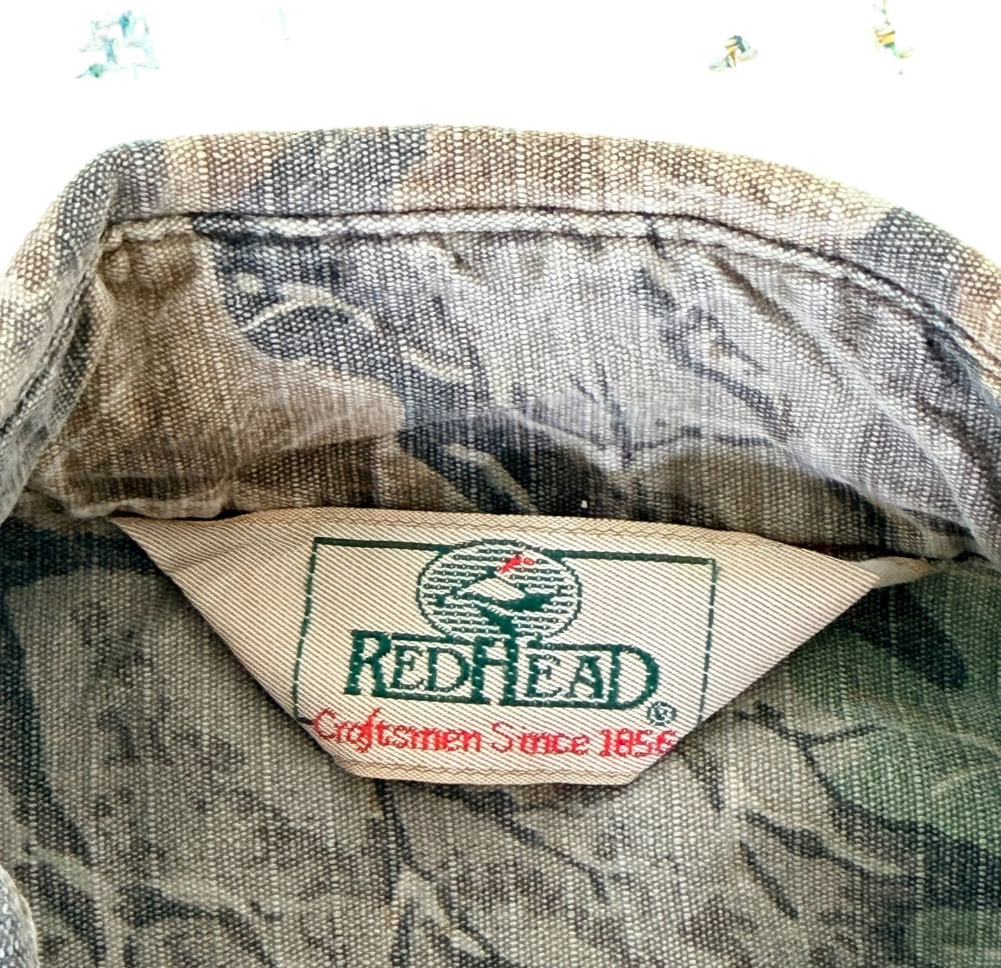 RedHead Woodland Camouflage Button Up Shirt, Large