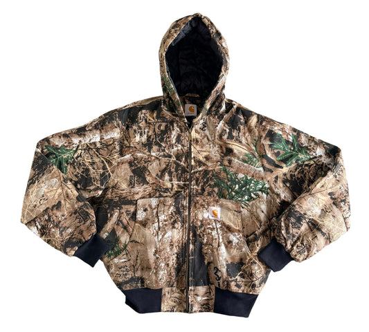 Carhartt Realtree Edge Camo Hooded Duck Canvas Jacket, XL