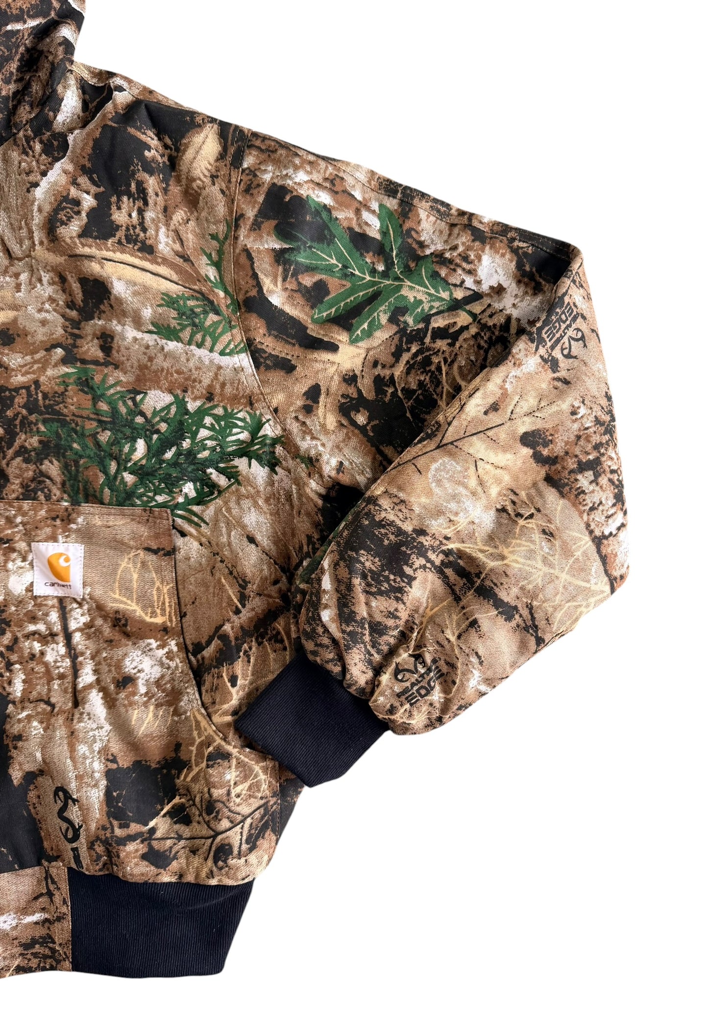 Carhartt Realtree Edge Camo Hooded Duck Canvas Jacket, XL