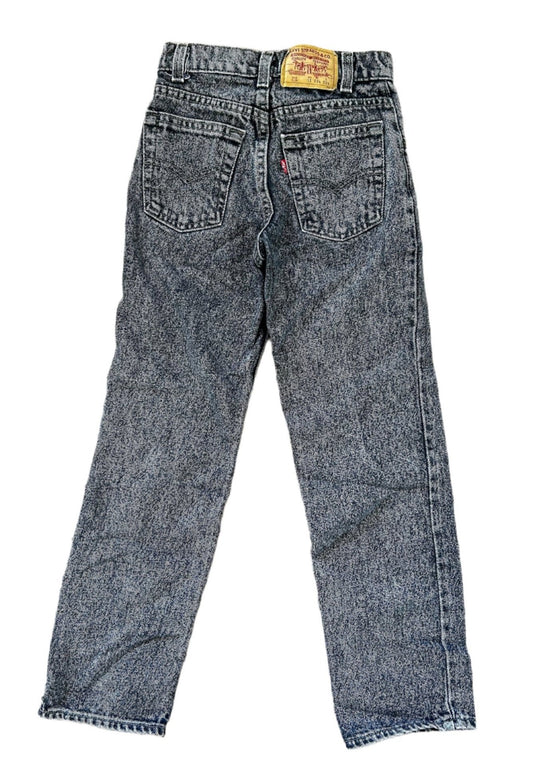 Vintage 1990S Kids Levis Strauss Red Tab Black Denim Jeans 11 Years