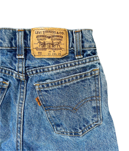 Vintage 80's Kids Levis Strauss Orange Tab Denim U.S.A Made Jeans 11 Years Extremely Rare