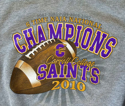 Carroll College Champions Football 2010 Sweatshirt Large