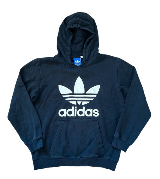 Adidas Hooded Black Sweatshirt Medium