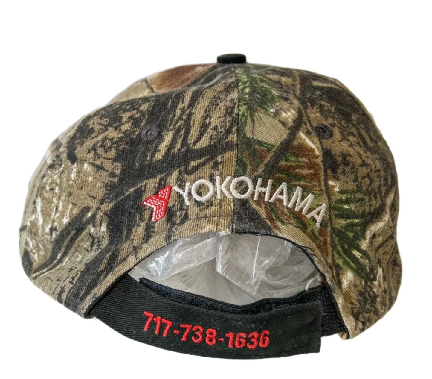 Vintage Tree Camo Rabers Tire Yokohama Embroidered Cap