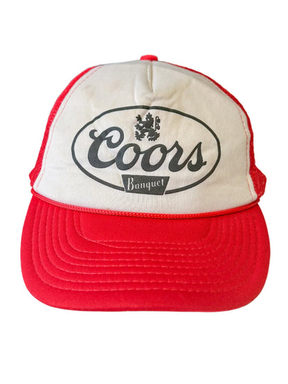 Vintage 1990s Coors Banquet Red and White Cap