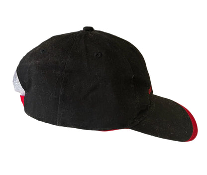 Vintage Workwear Embroidered Red and Black Cap