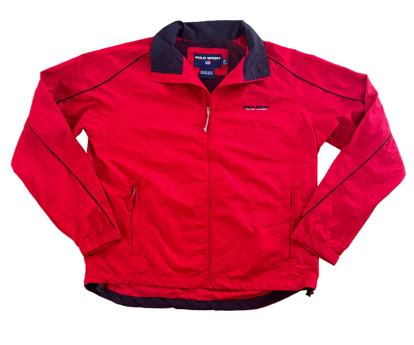 Vintage Ralph Lauren Polo Sport Red Windbreaker Jacket Large