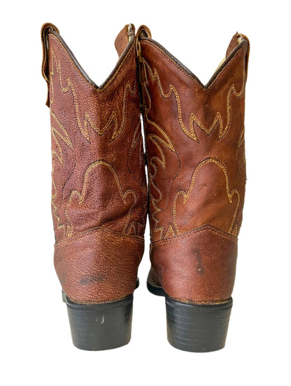 Old West Kids All Leather Cowboy Boots 2-3 Years