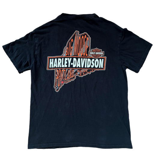 Harley Davidson I Got Mine Portland Black Cotton Tee Large