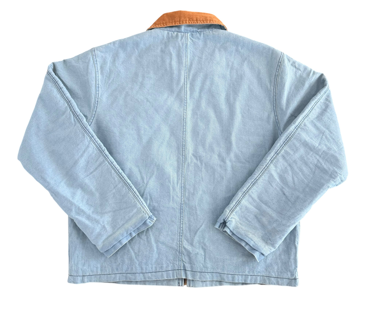 Carhartt Blue Canvas Jacket Corduroy Collar, XL