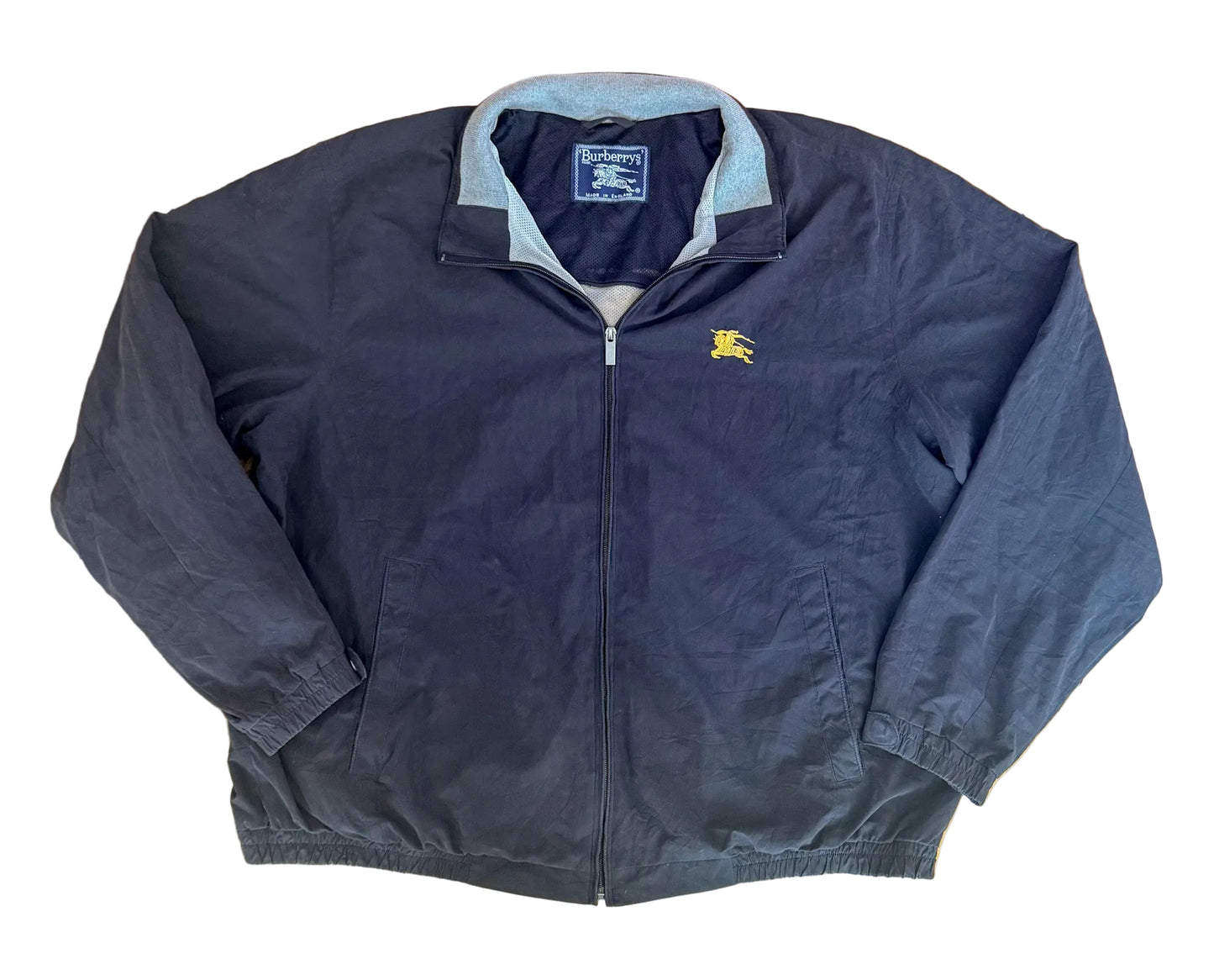 Vintage 90s Burberrys Made In England Embroidered Back Jacket XL