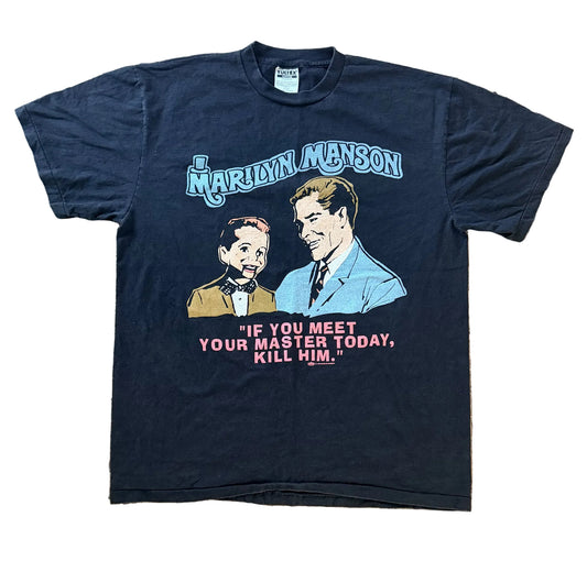 Vintage Marilyn Manson “If You Meet Your Master Today, Kill Him” Graphic Double-Sided Band Tour Shirt XL
