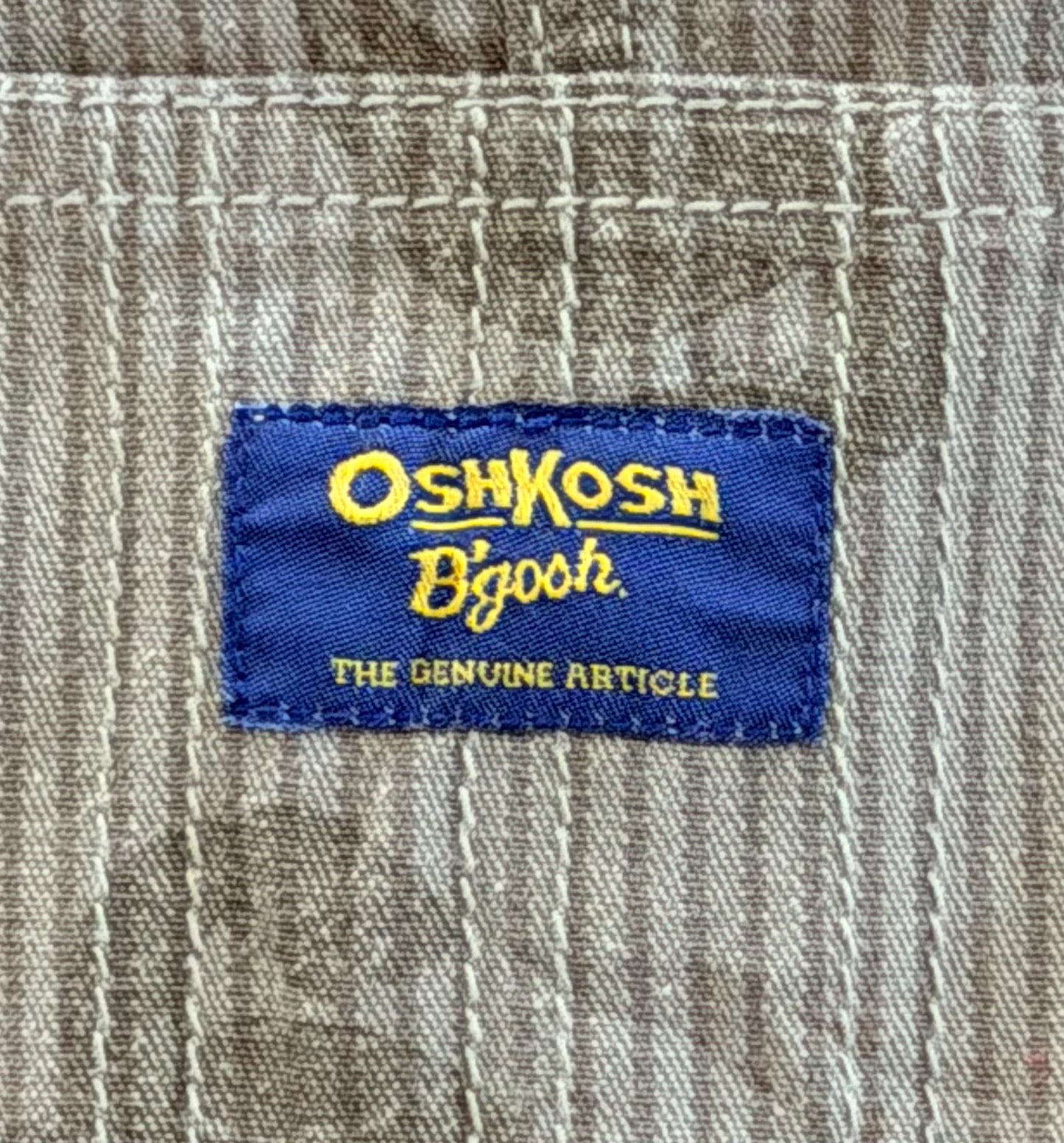 Kids OshKosh B'gosh Dinosaur Stripe Overalls, 12 Months