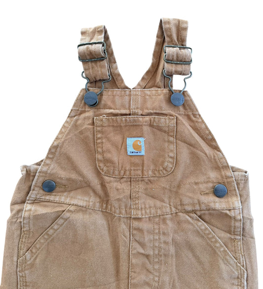 Kids Carhartt Brown Workwear Overalls, 12 Months