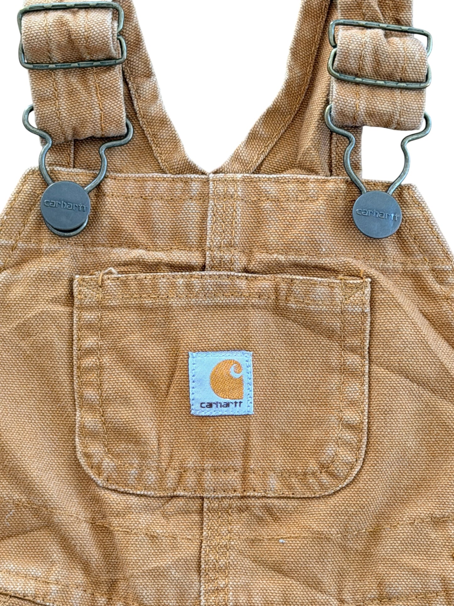Kids Carhartt Brown Workwear Overalls, 12 Months