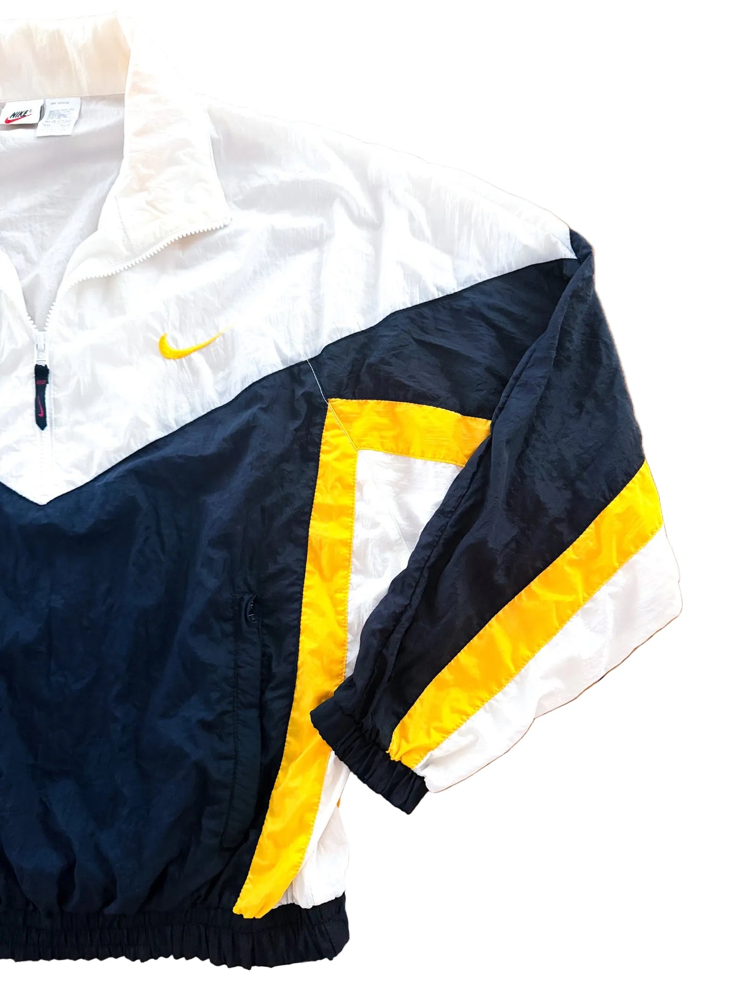Vintage 90s Nike Colour Block Q-Zip Windbreaker Jacket Large