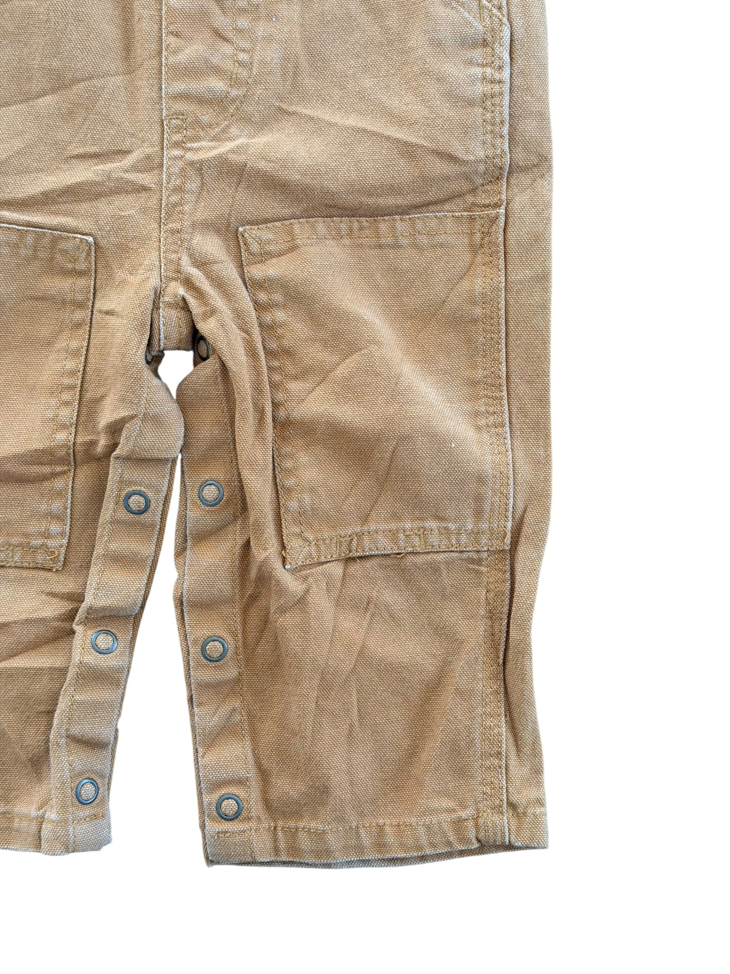Kids Carhartt Brown Workwear Overalls, 12 Months