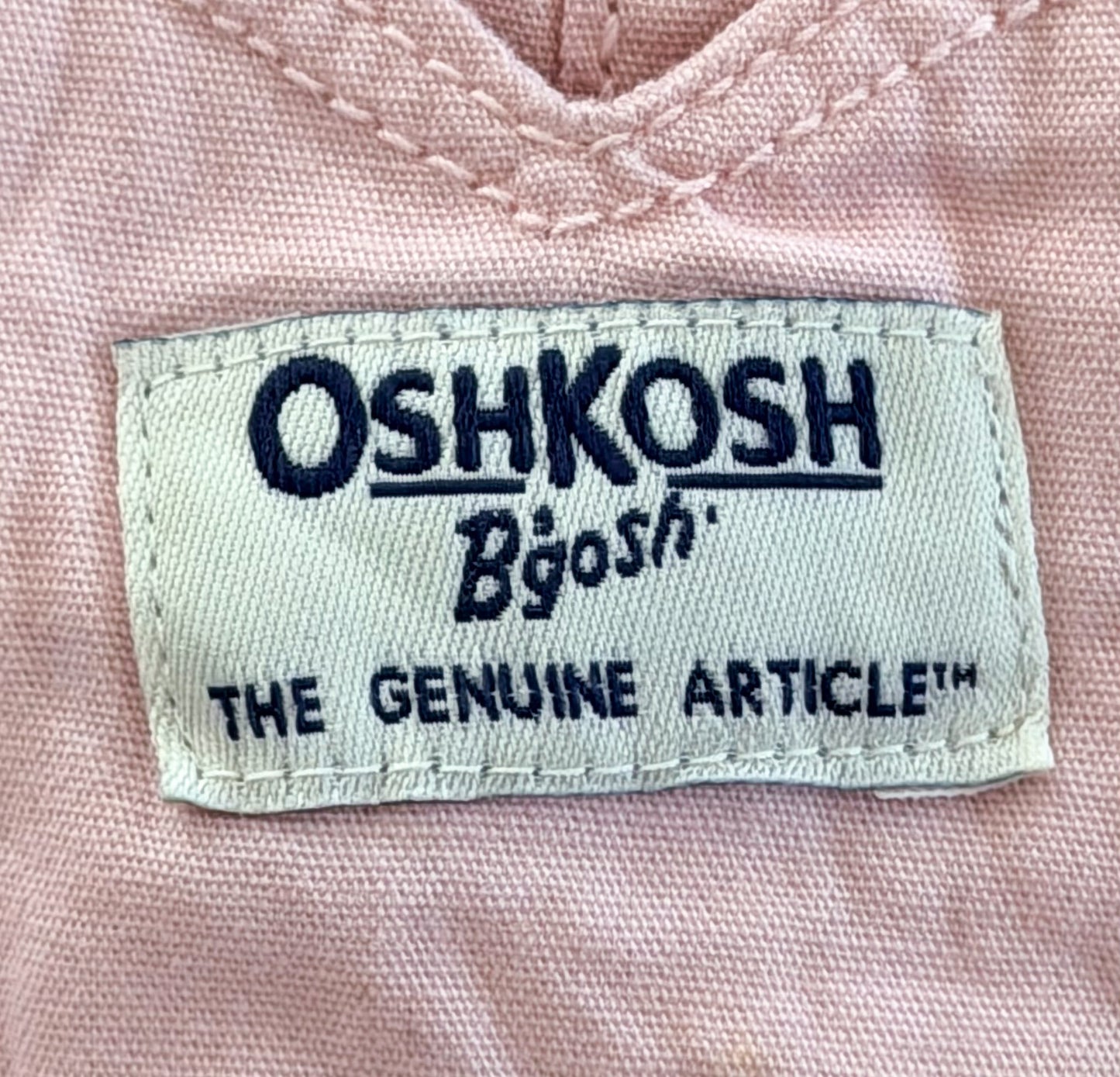 Kids OshKosh B’gosh Dusty Pink Heart Pocket Short Overalls, 4 Years