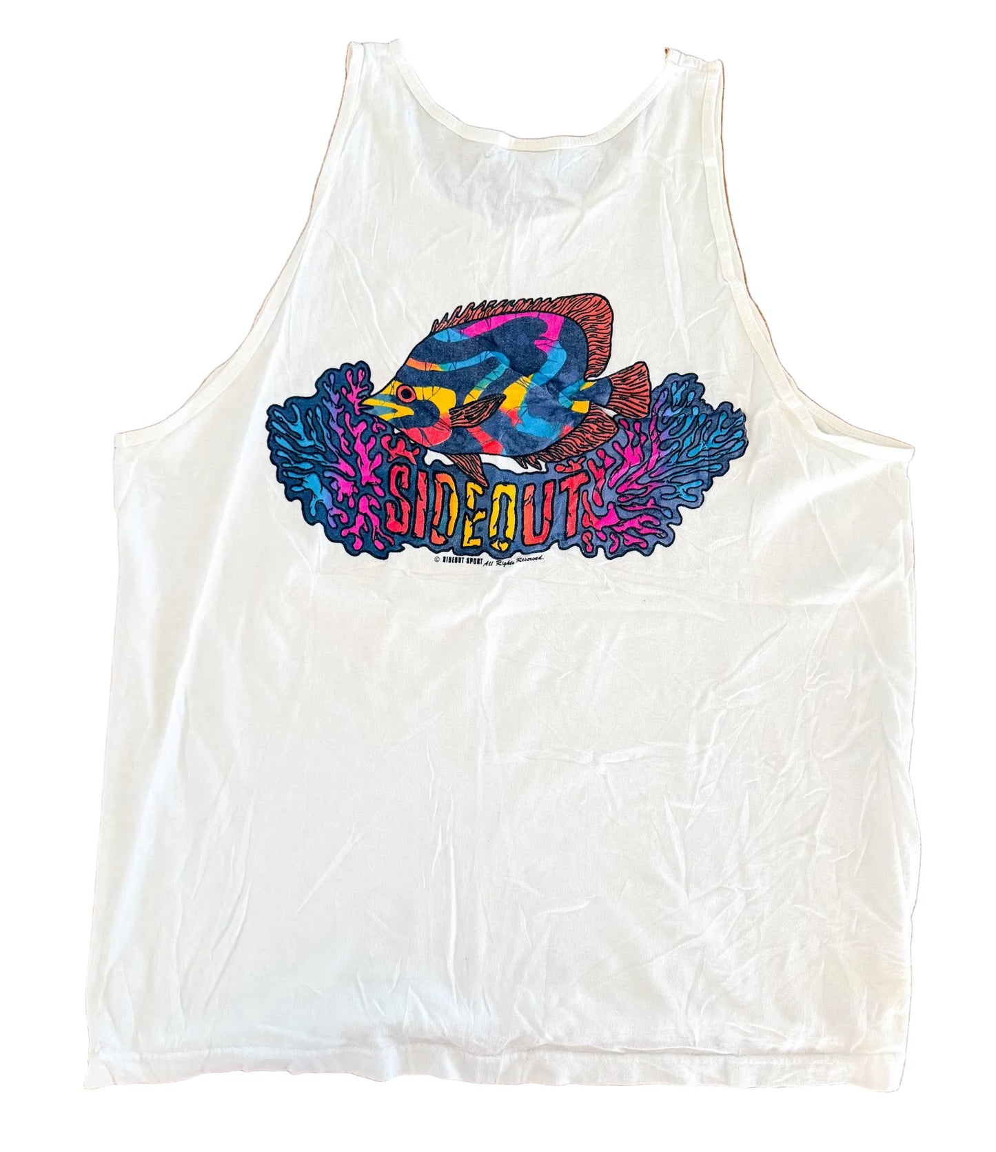 Vintage 90s Sideout Graphic Surf Tank Singlet XL