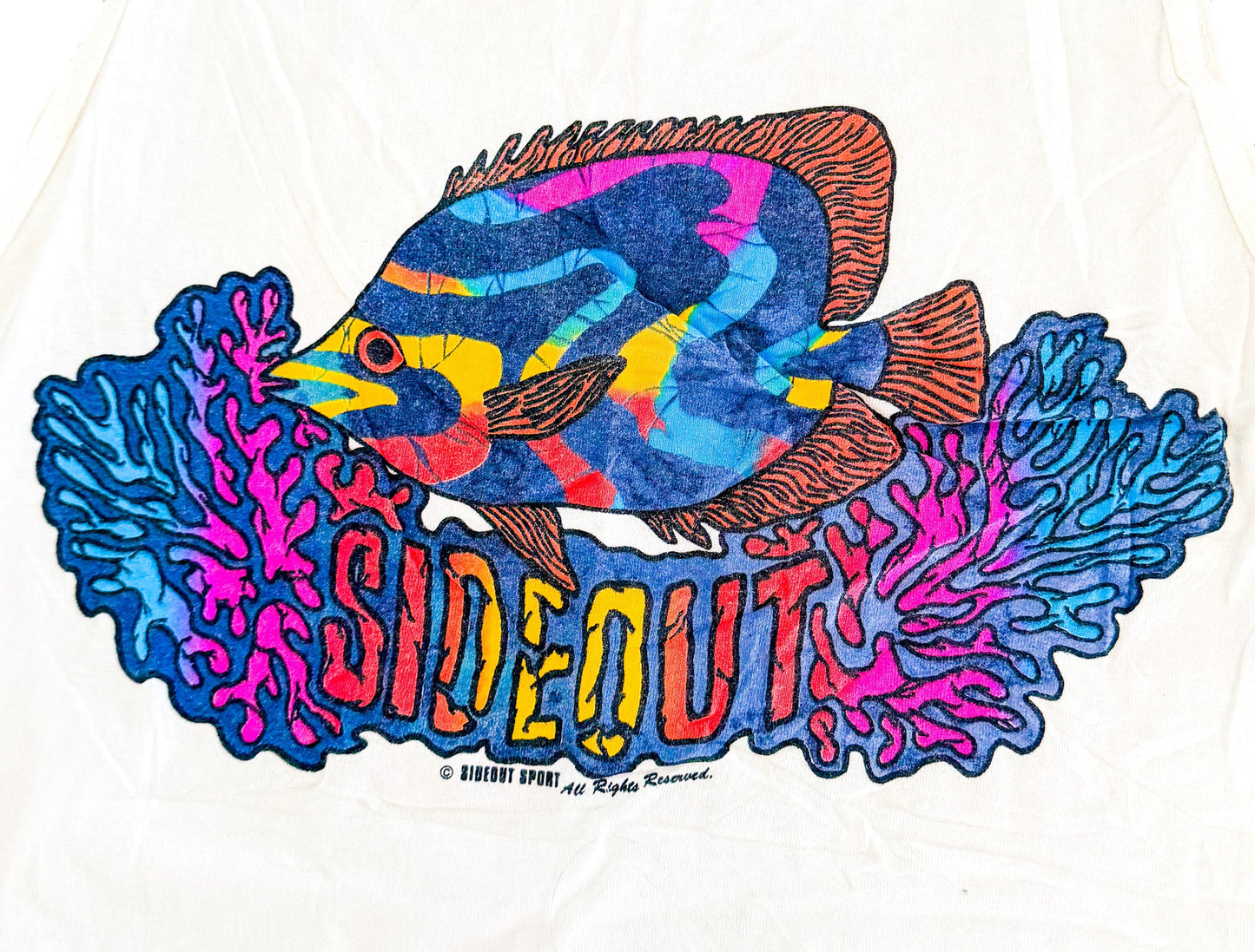 Vintage 90s Sideout Graphic Surf Tank Singlet XL