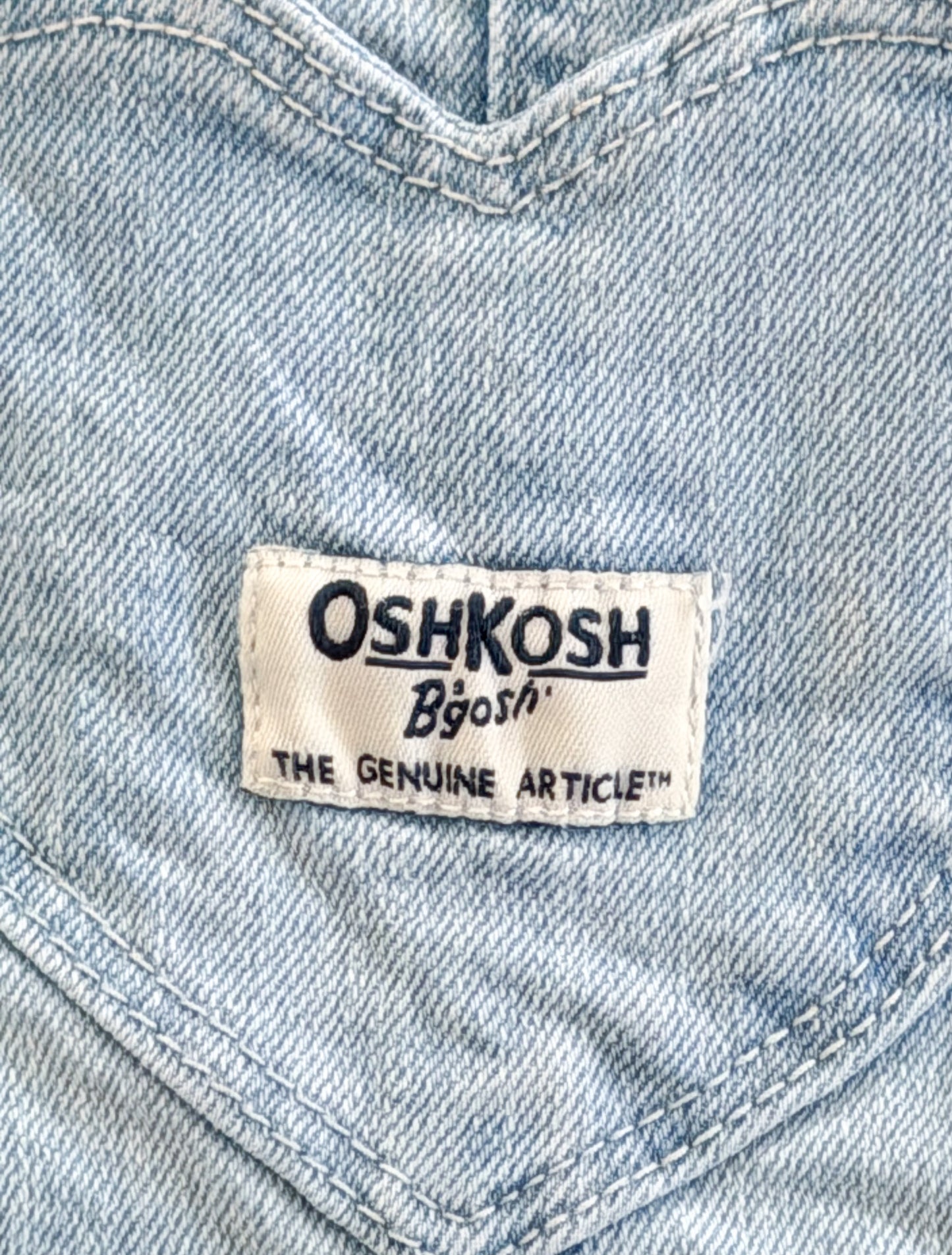 Kids OshKosh B'gosh Heart Denim Short Overalls, 18 Months