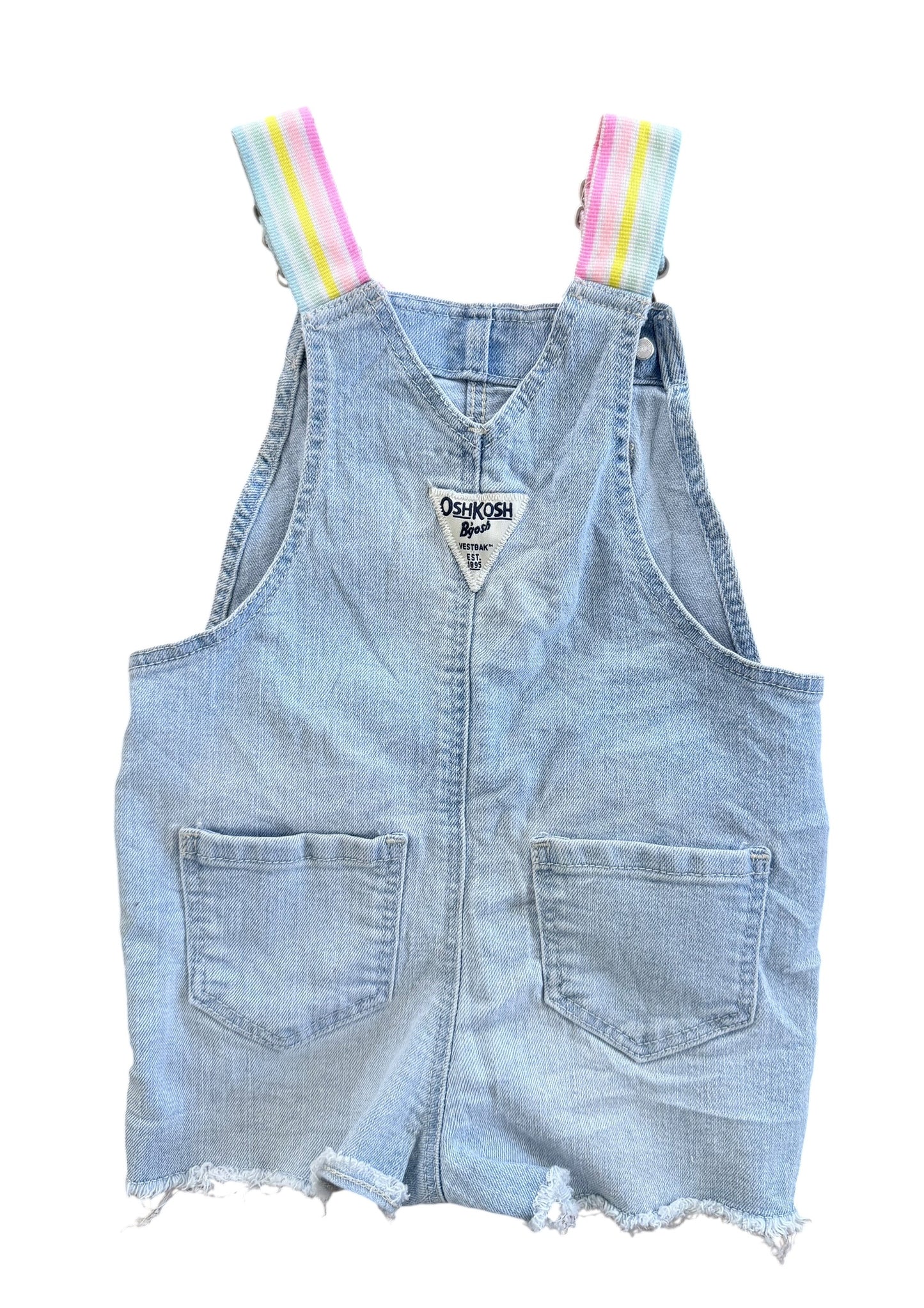 Kids OshKosh B'gosh Heart Denim Short Overalls, 18 Months