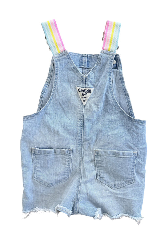Kids OshKosh B'gosh Heart Denim Short Overalls, 18 Months