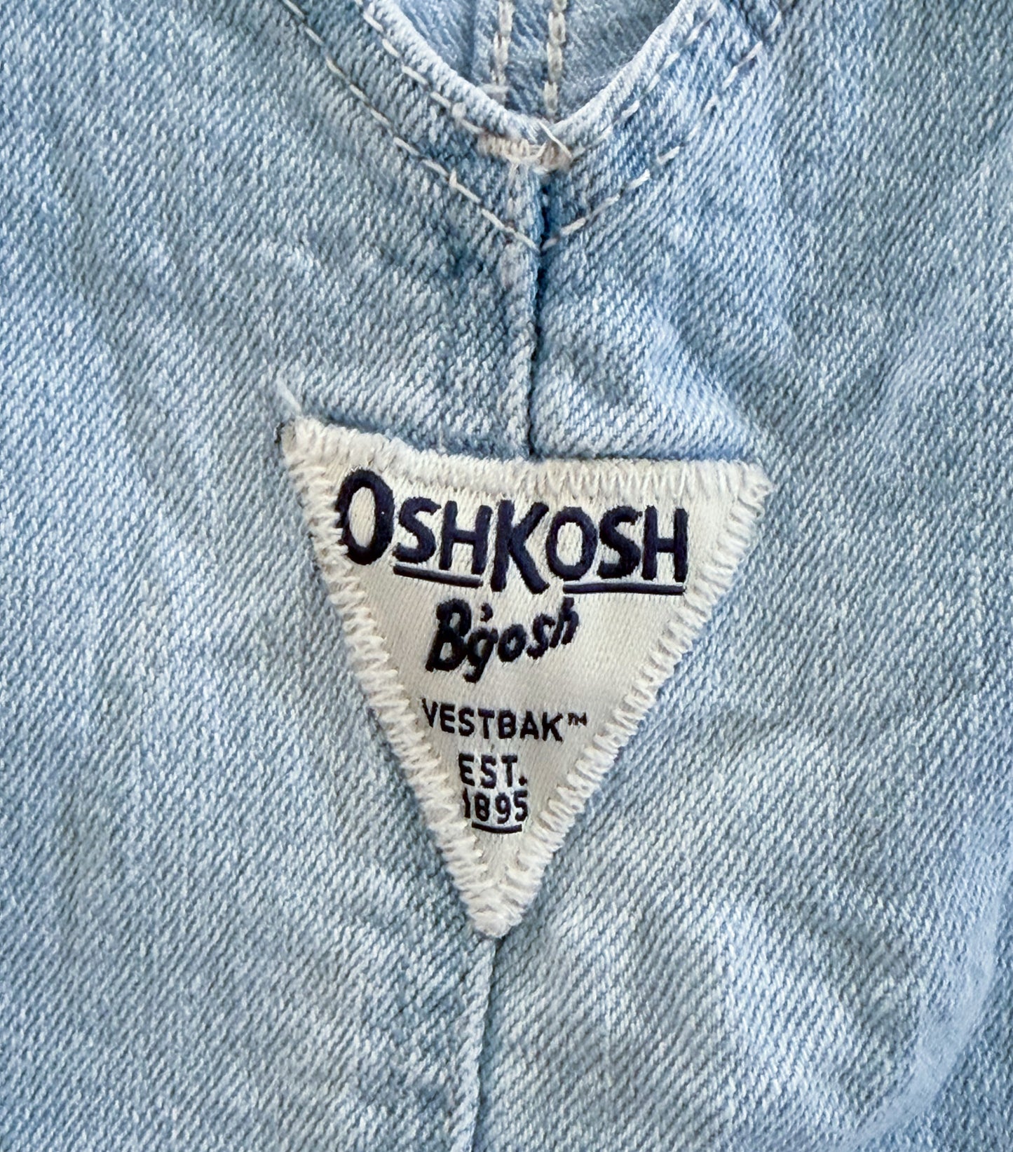 Kids OshKosh B'gosh Heart Denim Short Overalls, 18 Months