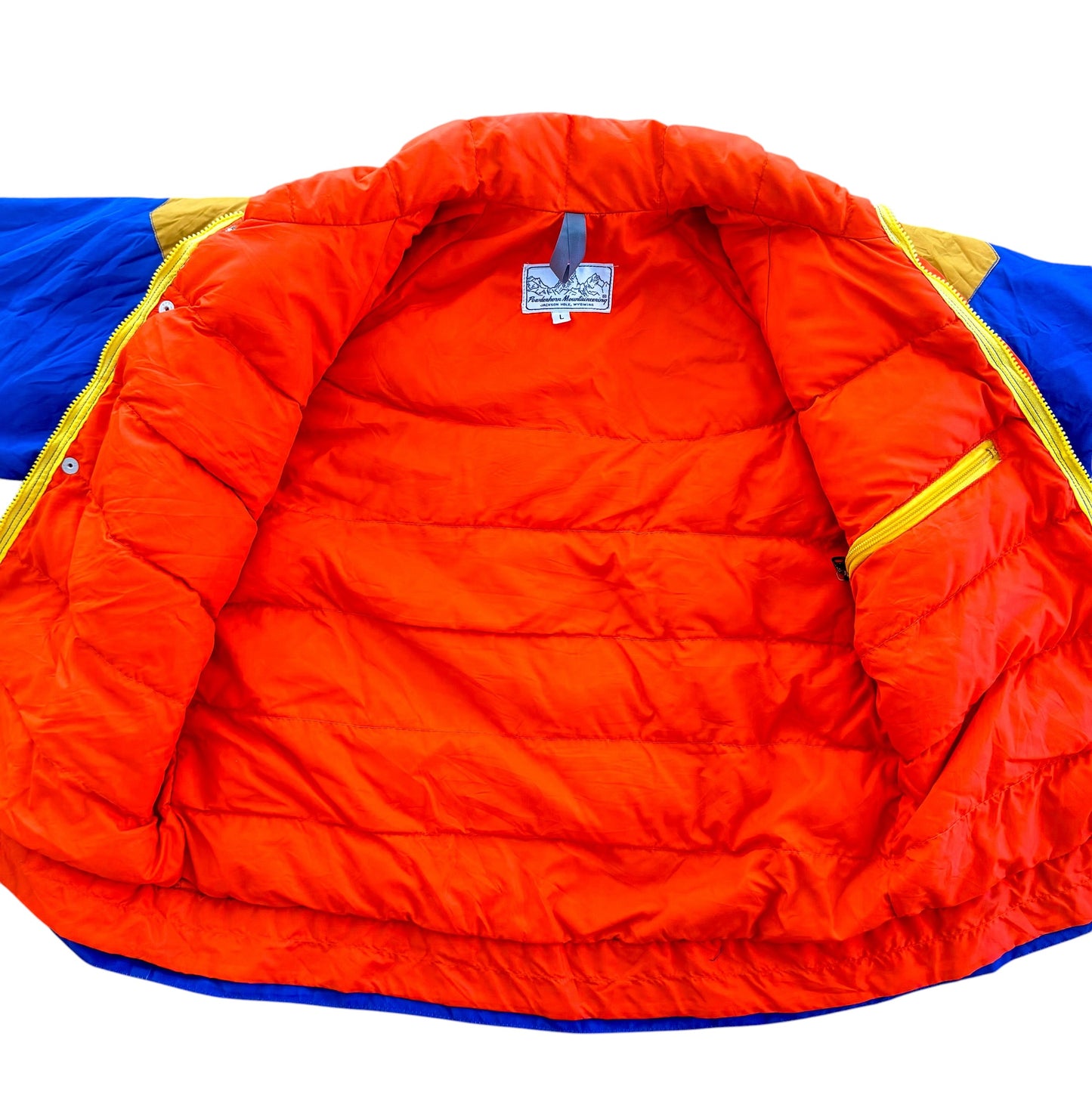 Vintage 1970s Powderhorn Mountaineering Jackson Hole Colour Block Ski Jacket, Large