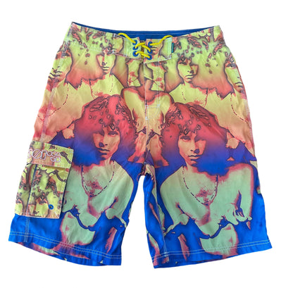 Jim Morrison Print Cargo Pocket Boardshort Mens Small