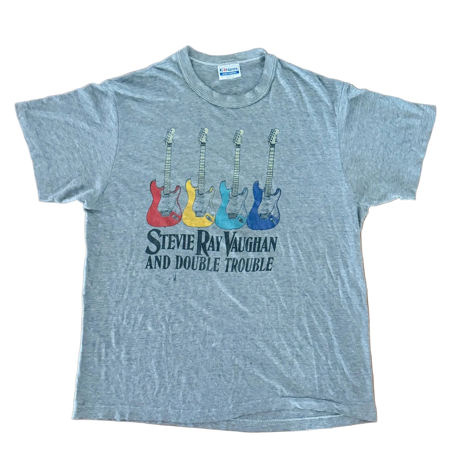 Vintage Stevie Ray Vaughan & Double Trouble Tour T-Shirt – Single Stitch – Size L