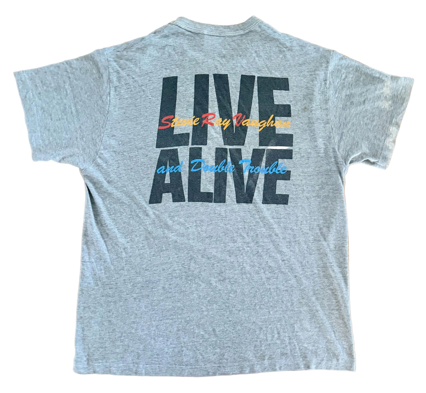 Vintage Stevie Ray Vaughan & Double Trouble Tour T-Shirt – Single Stitch – Size L
