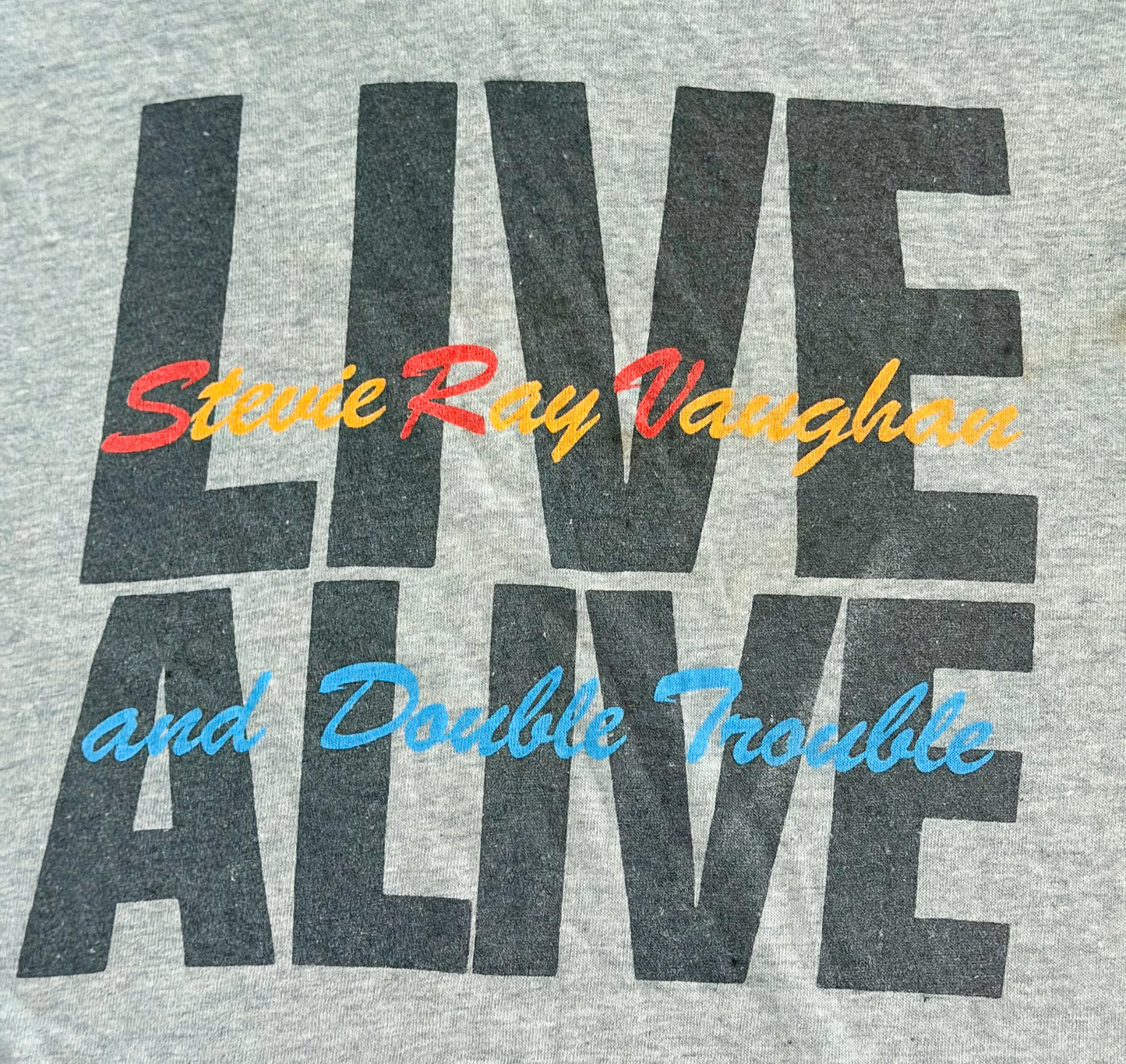 Vintage Stevie Ray Vaughan & Double Trouble Tour T-Shirt – Single Stitch – Size L