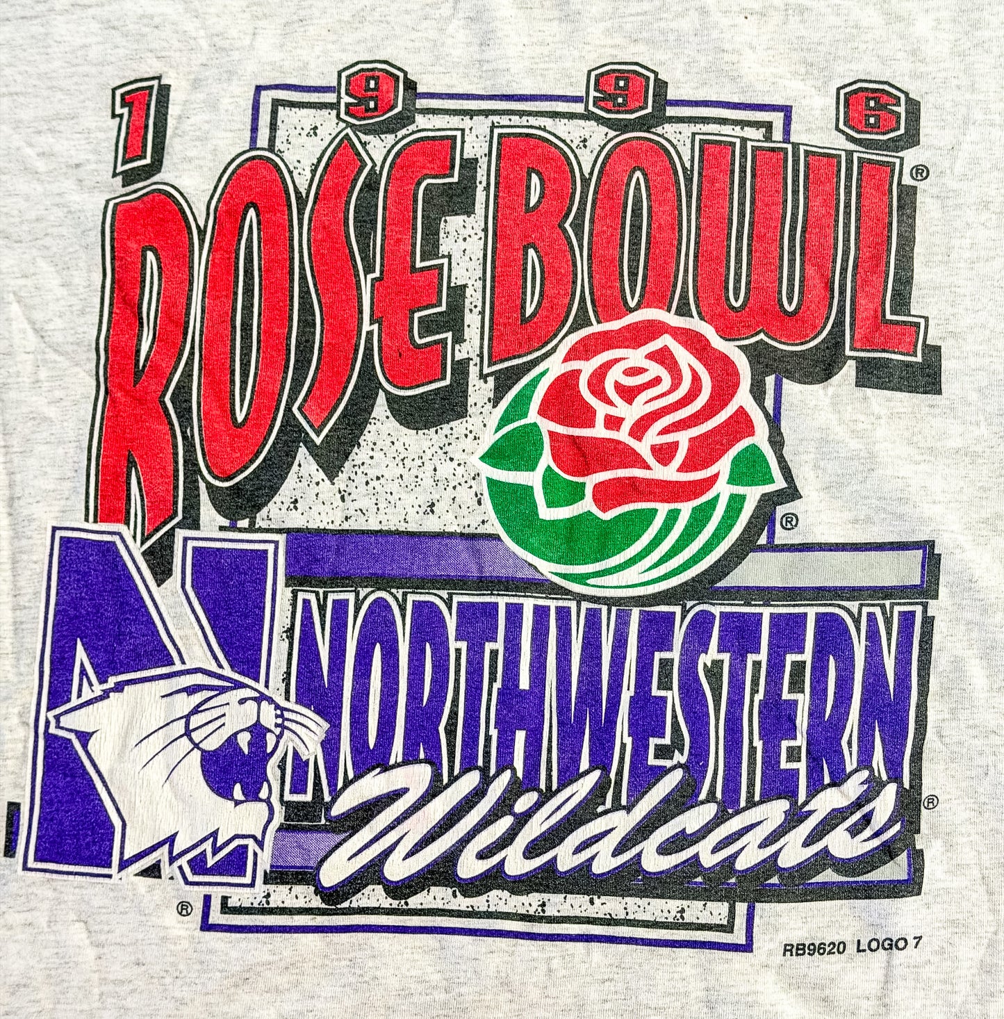 Vintage 1996 Rose Bowl Northwestern Wildcats T-Shirt XL