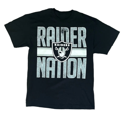 Raider Nation NFL Black Cotton T-shirt XL