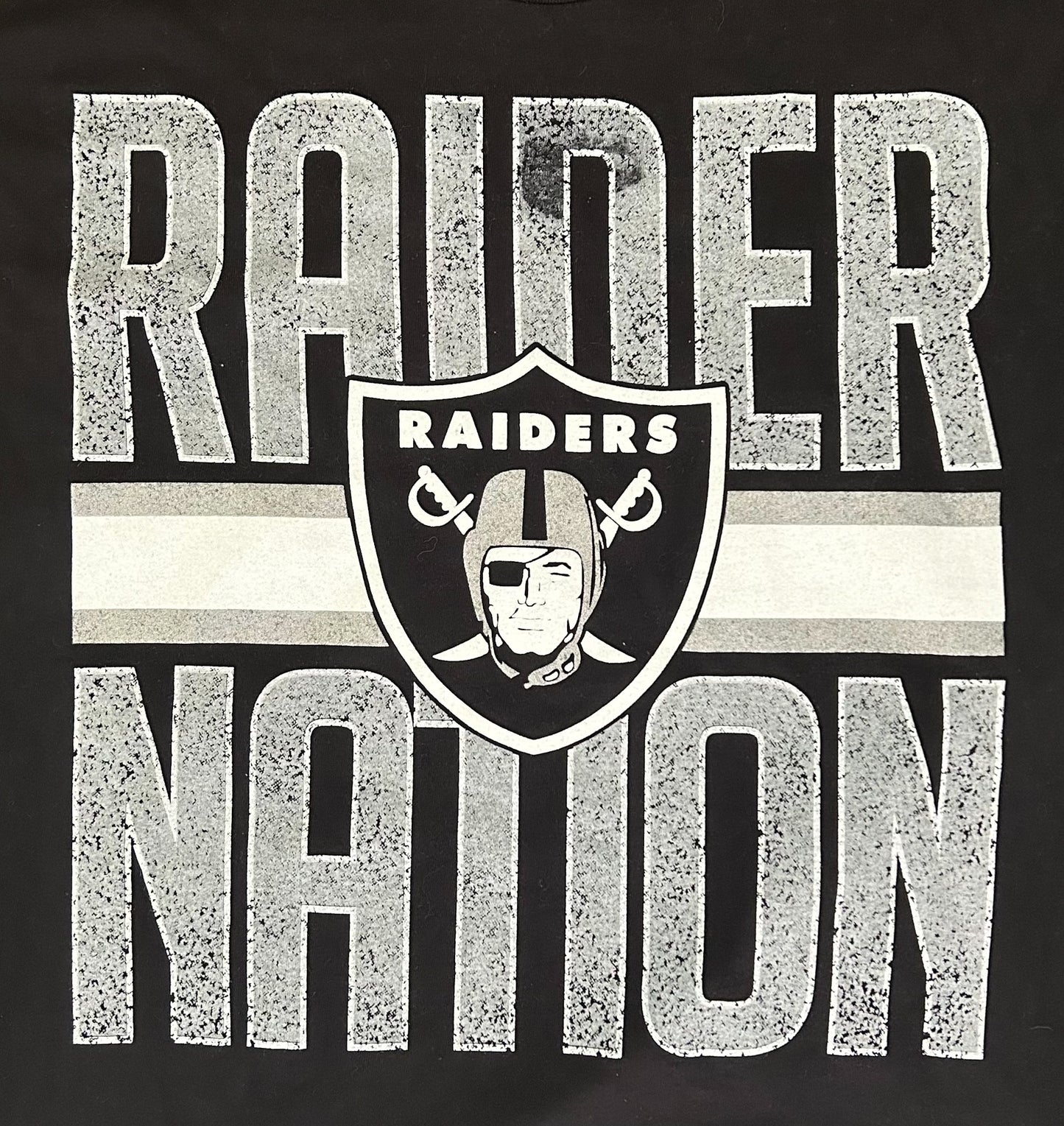 Raider Nation NFL Black Cotton T-shirt XL