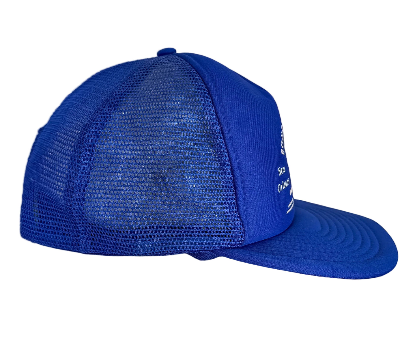Vintage 90s Bourbon Street New Orleans Trucker Cap | Blue Foam Mesh Snapback
