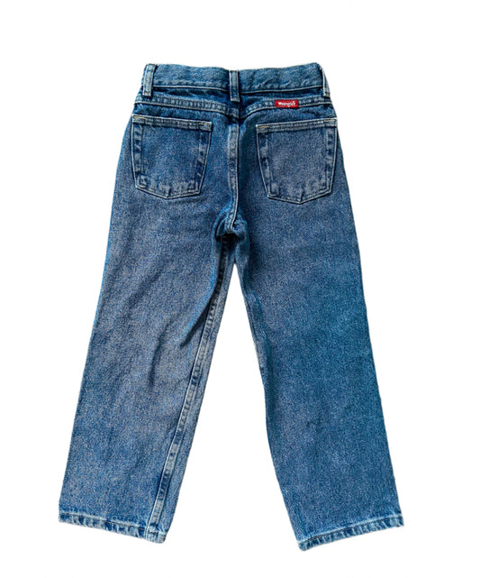 Kids Wrangler Denim Jean Pants with Adjustable Waist Strap 7 years