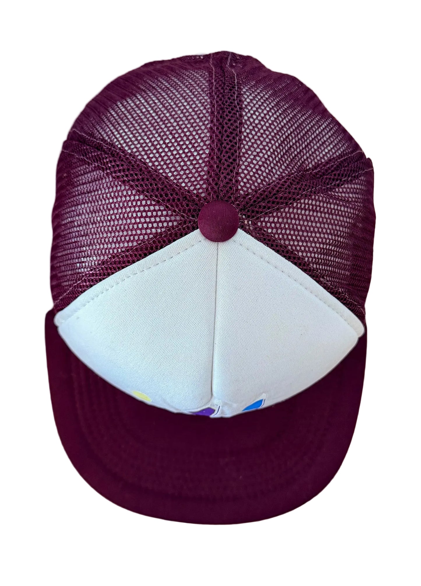 Vintage 90s Windsurfing Graphic Trucker Cap | Burgundy Mesh Snapback