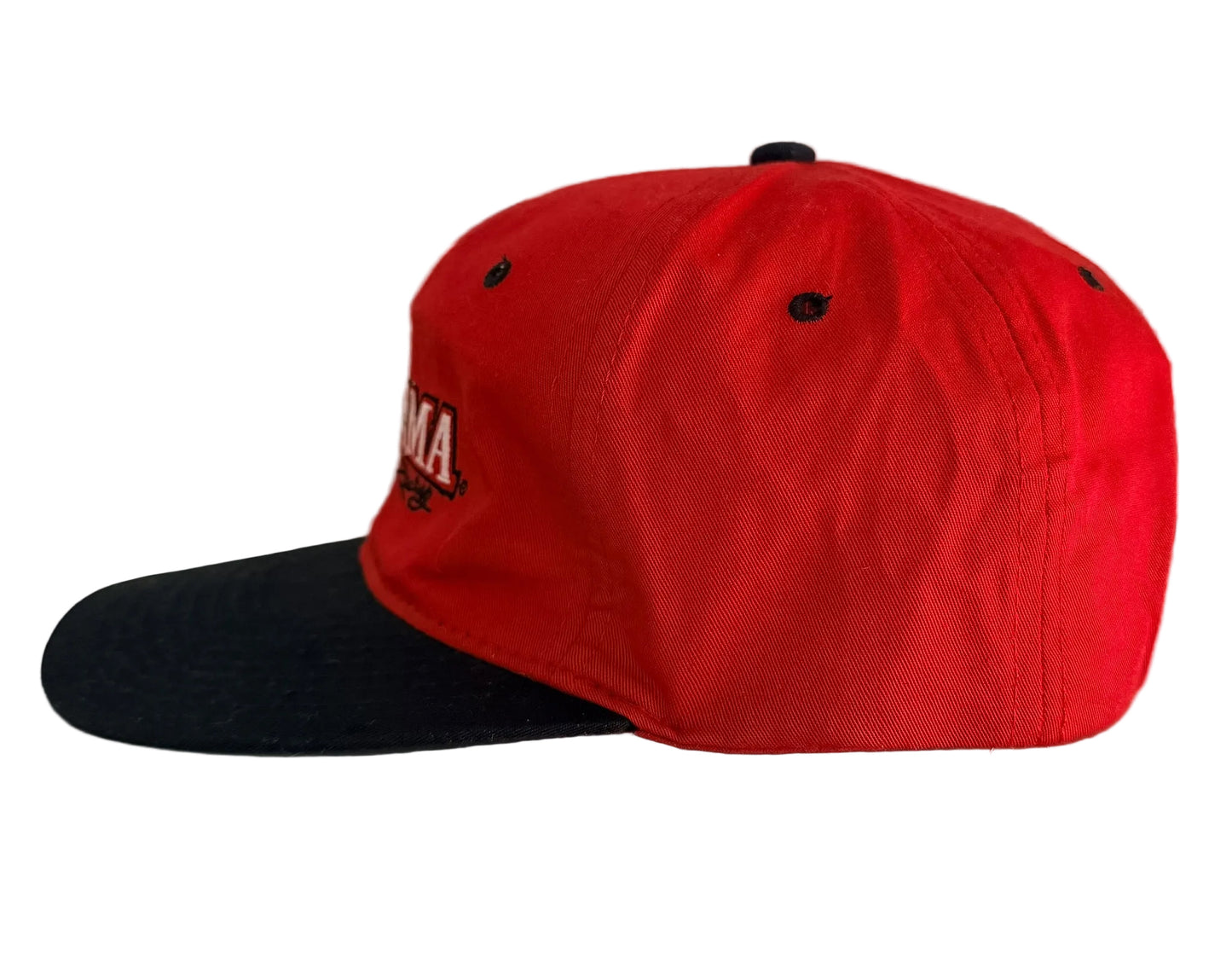 Vintage Alabama “BAMA Racing” Embroidered Red & Black Snapback Cap