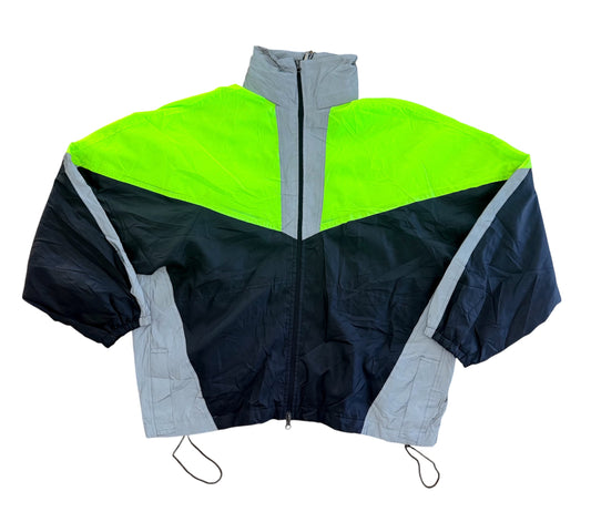 Balenciaga Neon Panel Oversized Windbreaker Jacket XL