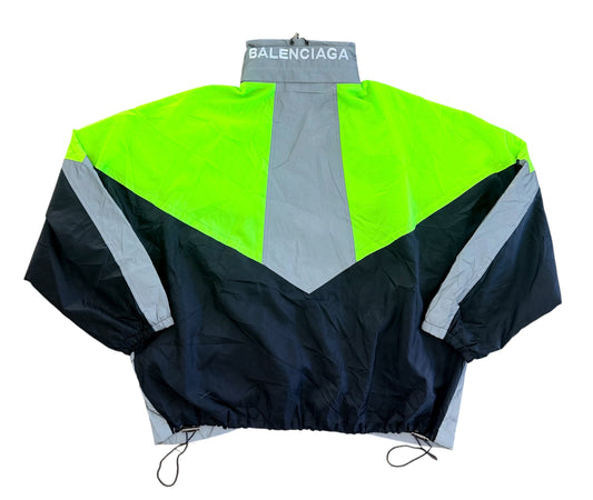 Balenciaga Neon Panel Oversized Windbreaker Jacket XL