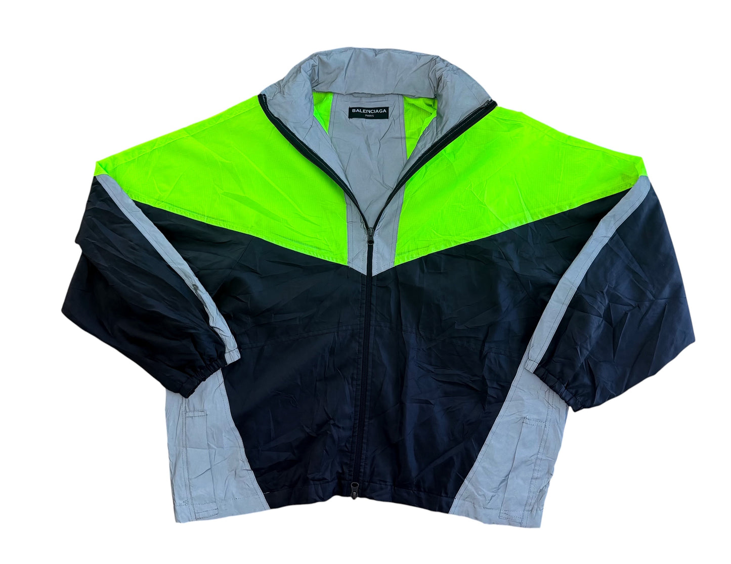 Balenciaga Neon Panel Oversized Windbreaker Jacket XL