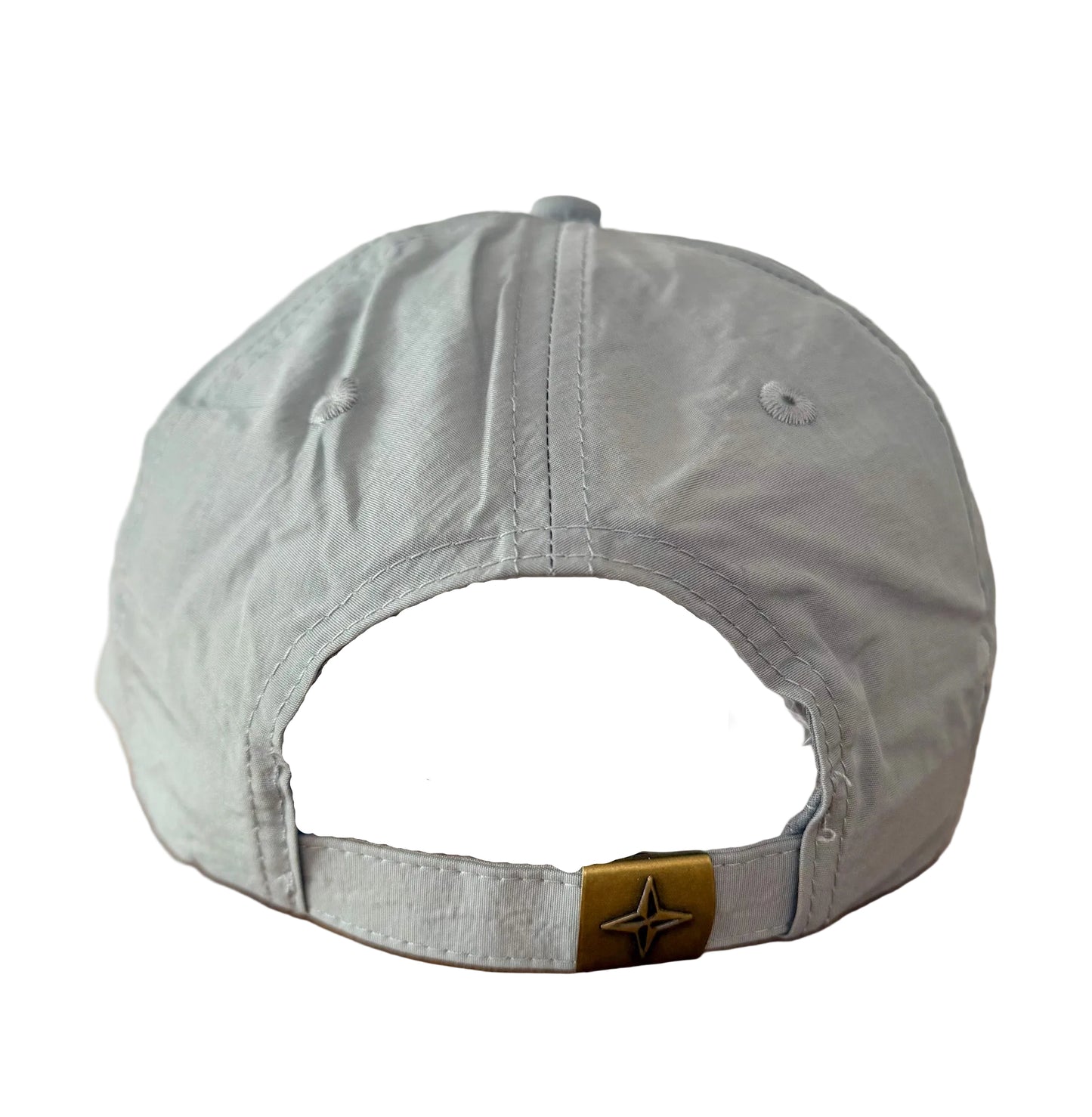 Stone Island Compass Logo Cap Grey Nylon Adjustable Cap