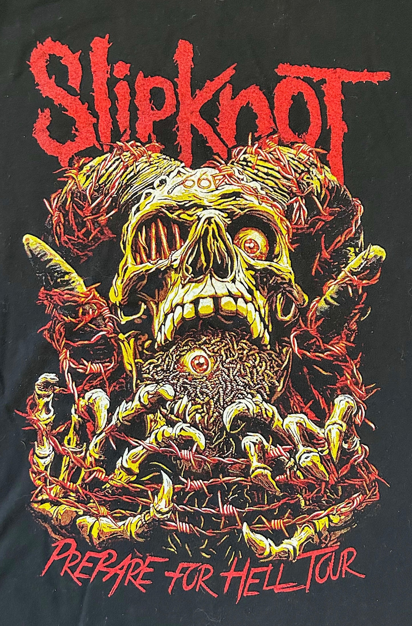 SlipKnot Long Sleeve Black Cotton Prepare For Hell Tour Nu Metal Band Artist T-shirt Medium Rare