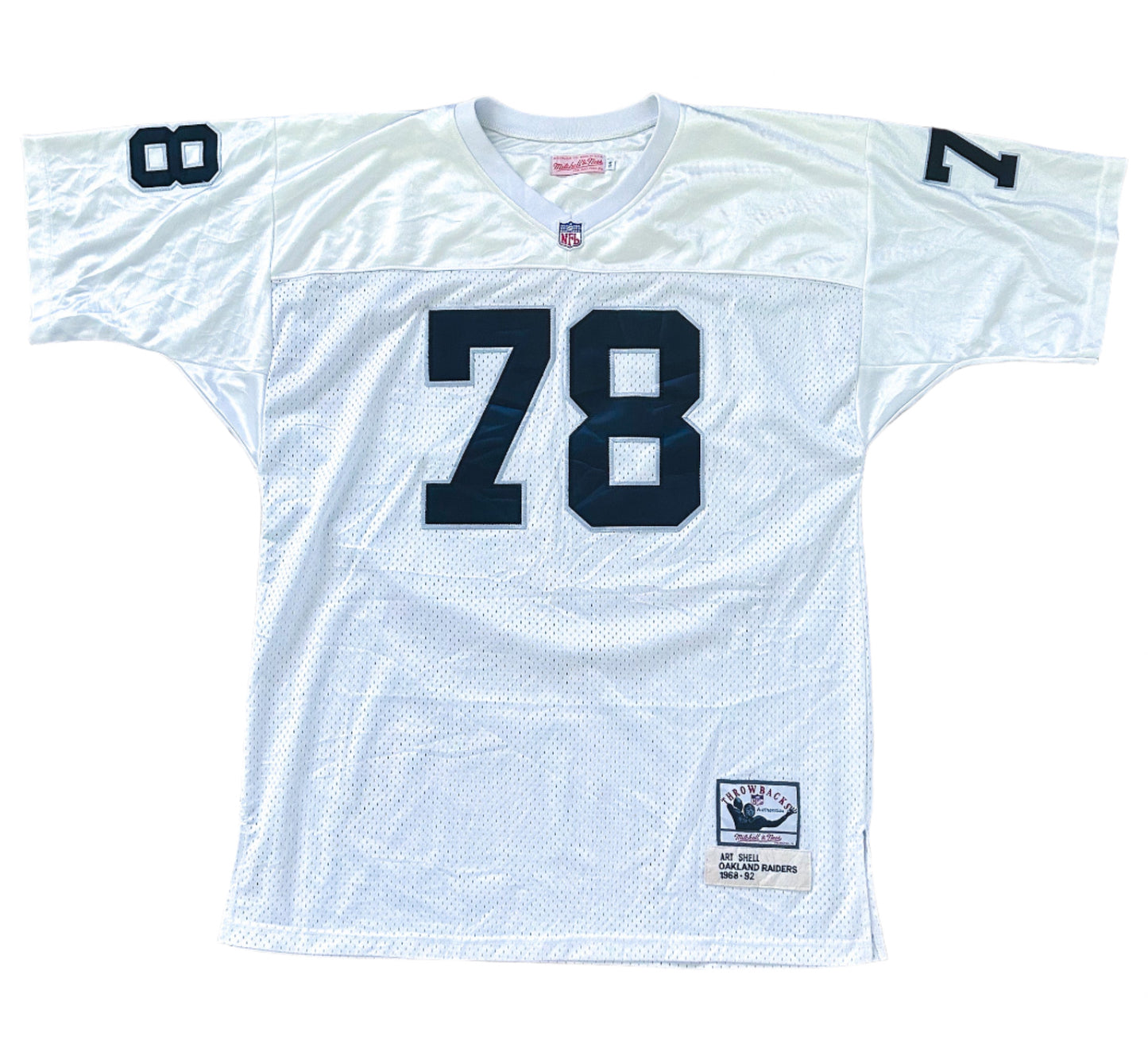 Los Angeles Raiders Art Shell White Throwback 1980s Jersey Number 78 XXL