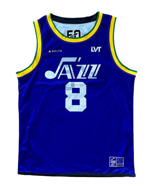 Utah Jazz Number 8 Purple Basketball Jersey Medium