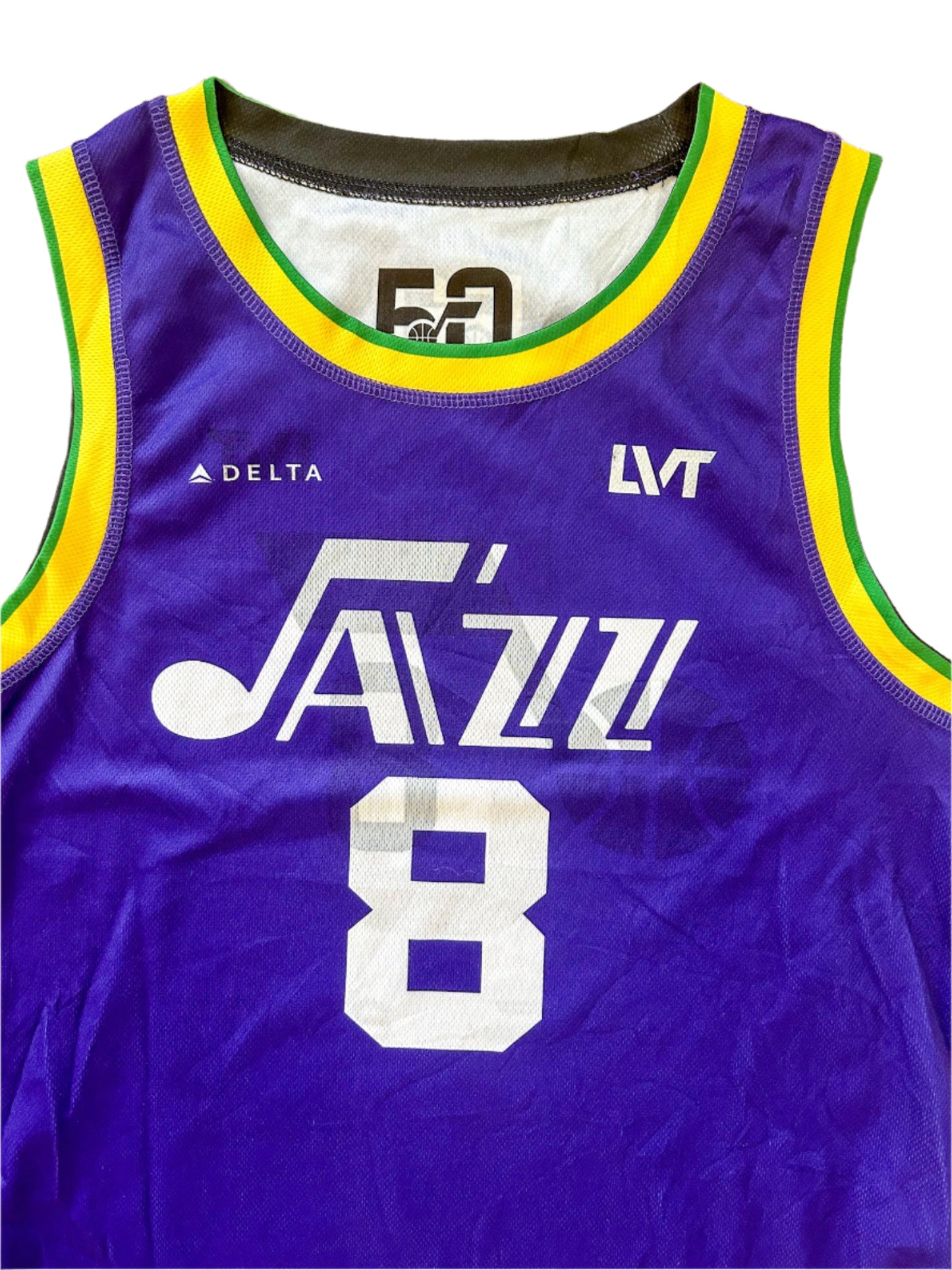 Utah Jazz Number 8 Purple Basketball Jersey Medium