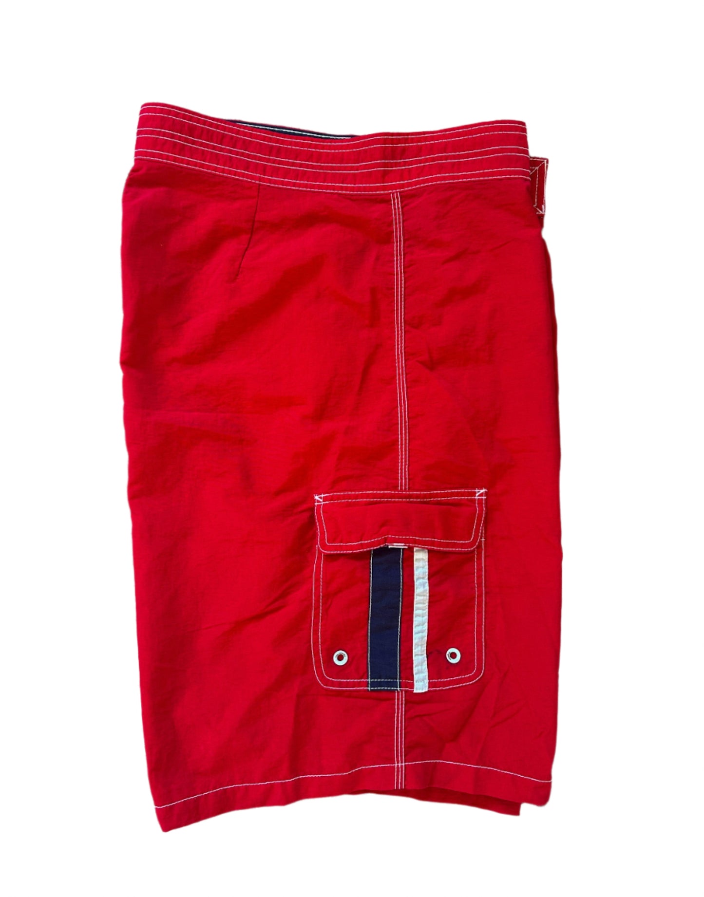 Rusty Vintage 2000s Cargo Pocket Red Boardshorts Large